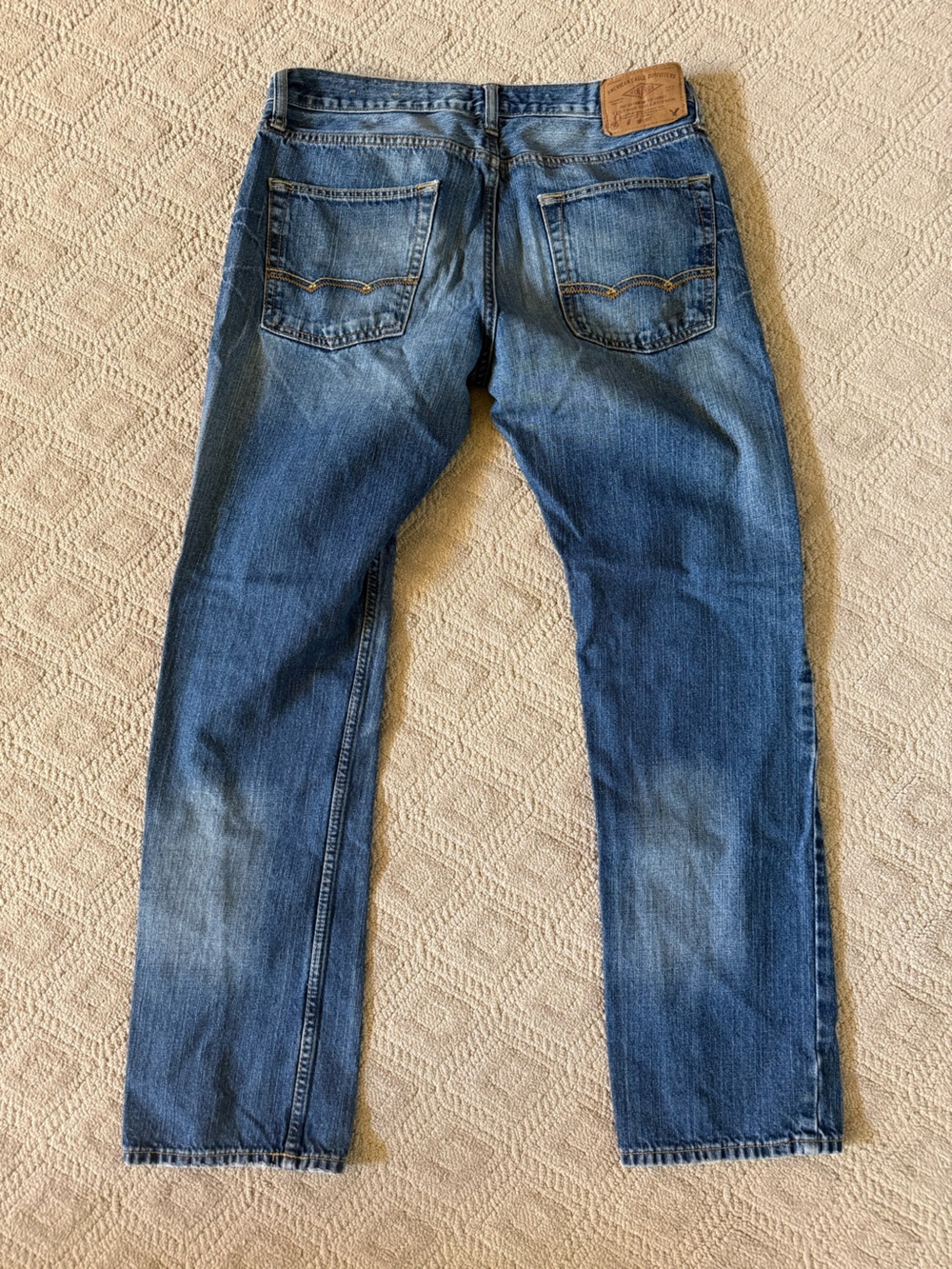 American Eagle Outfitters Men’s Medium Blue Straight Jeans - Picture 5 of 6